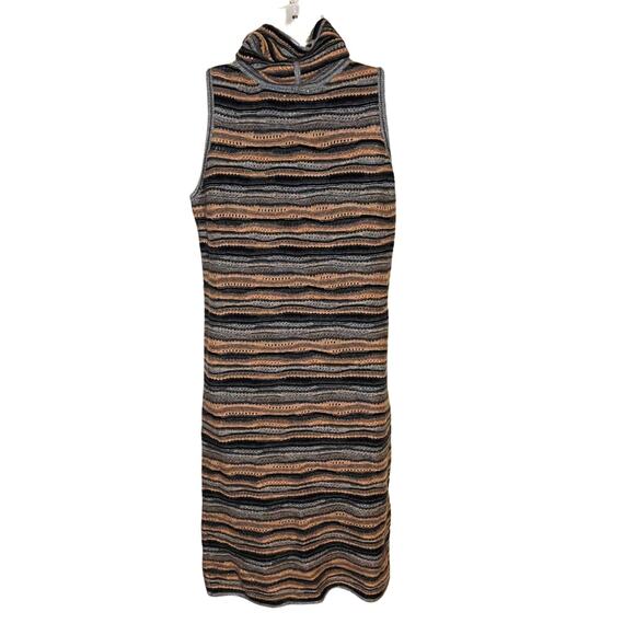 Neiman Marcus Womens Cowl Neck Striped Sweater Dress 100% Cashmere | Size Large - Picture 4 of 5